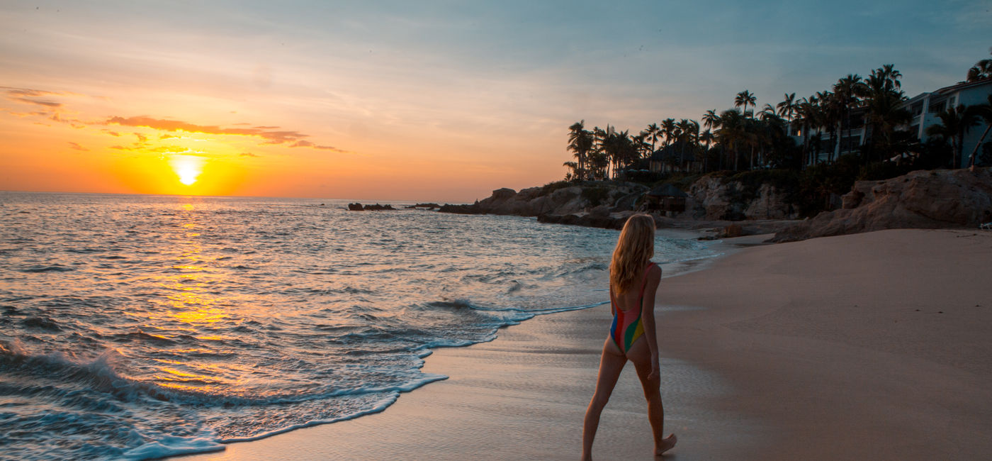 Photo: Beach walk at sunset in Los Cabos. (photo via Los Cabos Tourism)